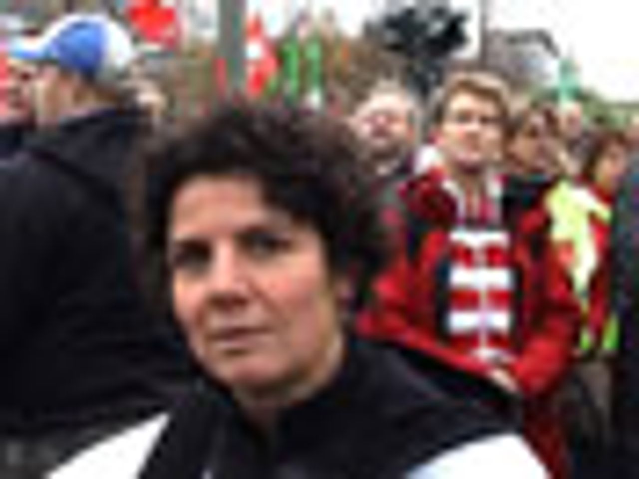 Grundschullehrerin demonstriert gegen rot-roten Senat in Berlin (10.11.2008)