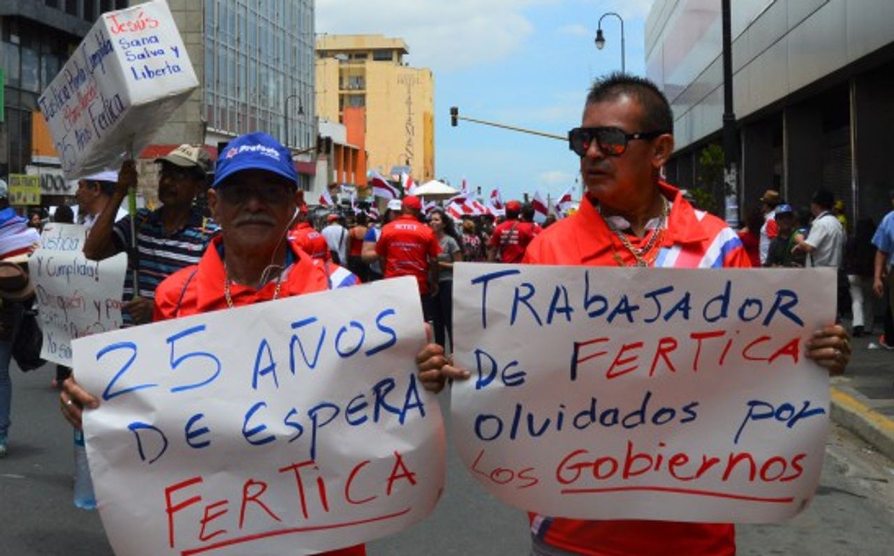 Manifestaciones multitudinarias del Día del Trabajador en Costa Rica