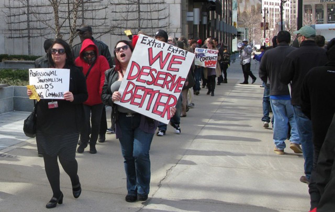 Detroit newspaper workers protest contract takeaways - World Socialist ...