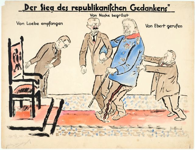 Grosz der Karikaturist von Militarismus und