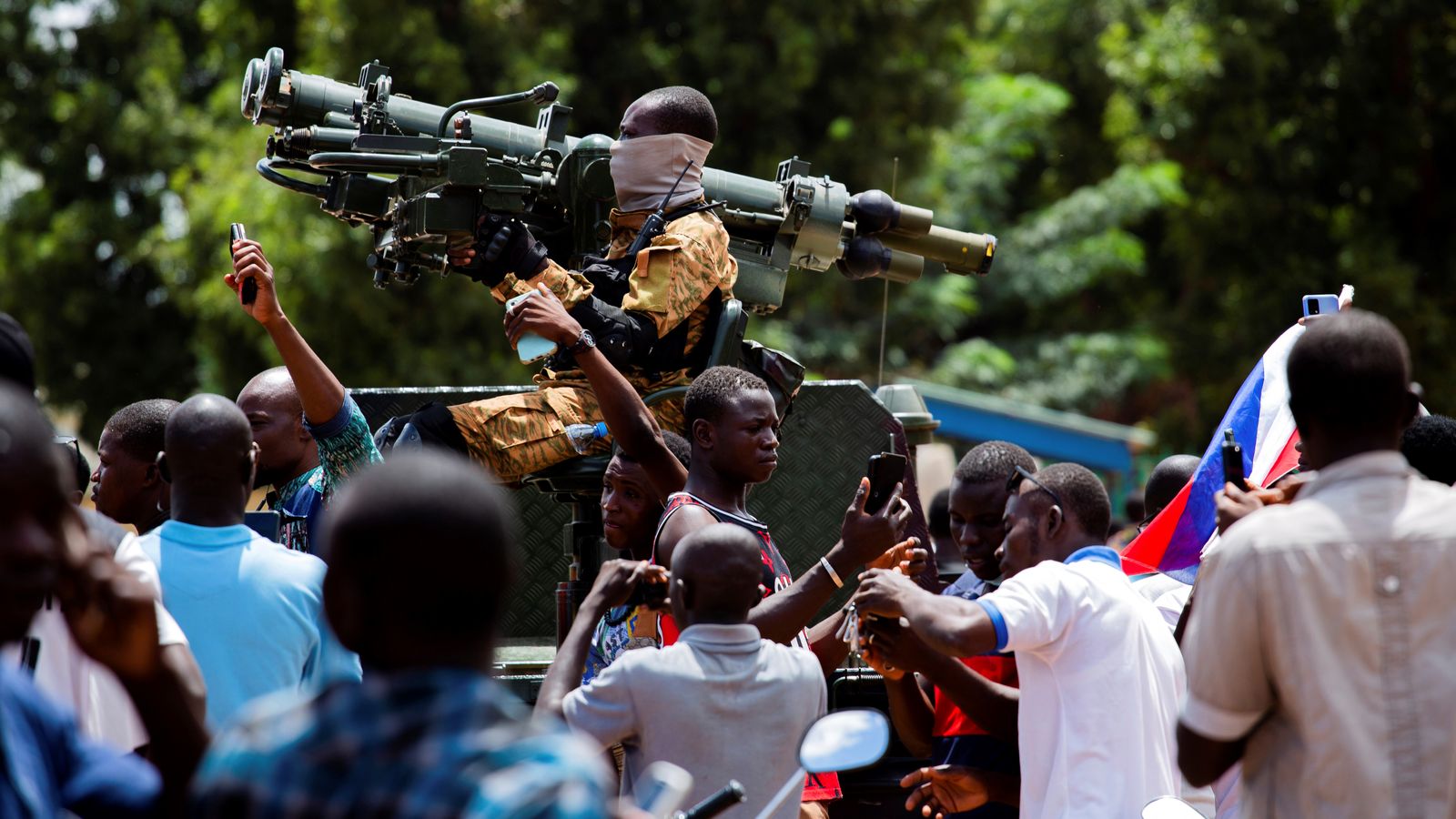 Demonstrators in Burkina Faso protest France and ECOWAS while