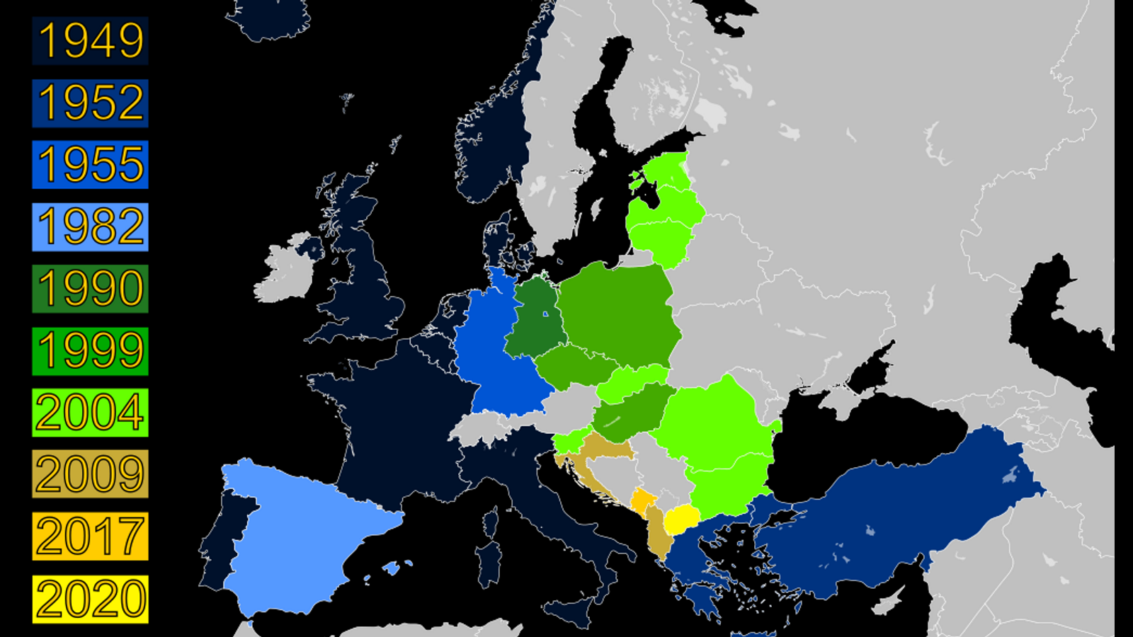 Границы нато до 1997 года карта